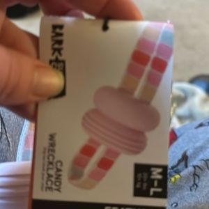 Bark new with tags net super chewer candy rope necklace toy large dog